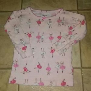 Girls 12M pj ballerina top