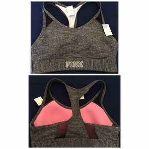 Pink sports bra