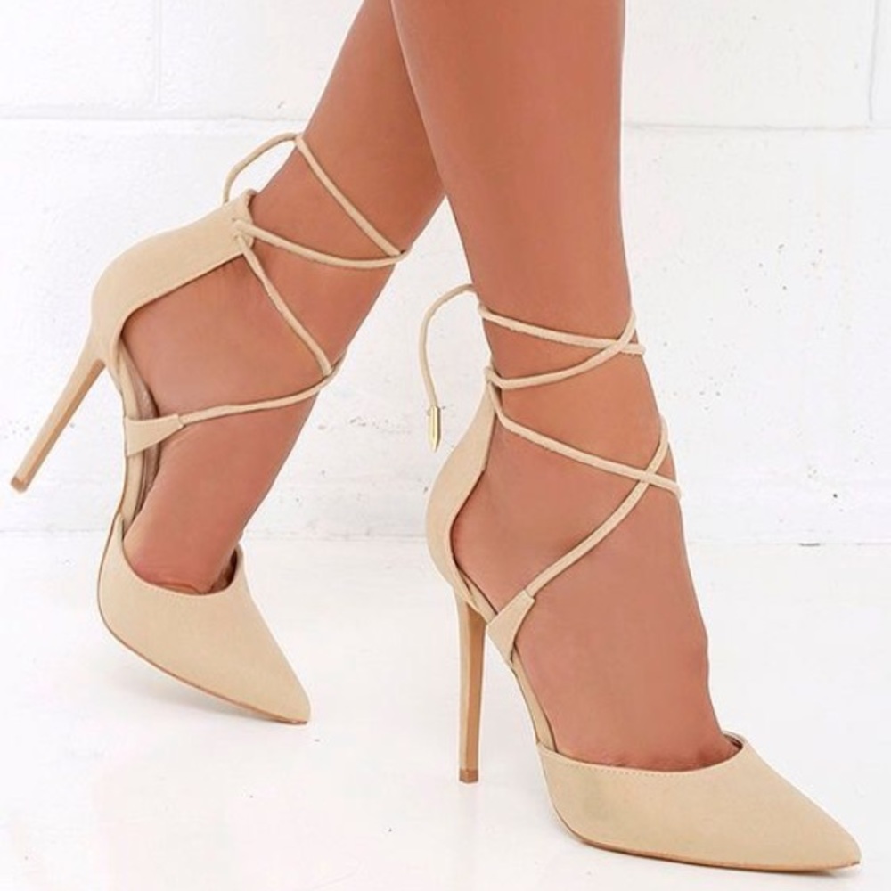 Call it spring lace up black pointed heels