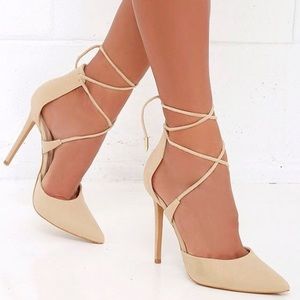 Call it spring lace up black pointed heels