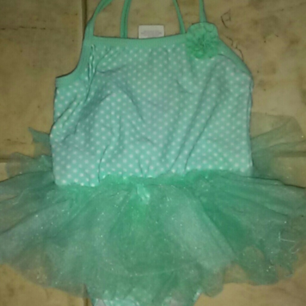 Girls mint green bathing suit size 18M