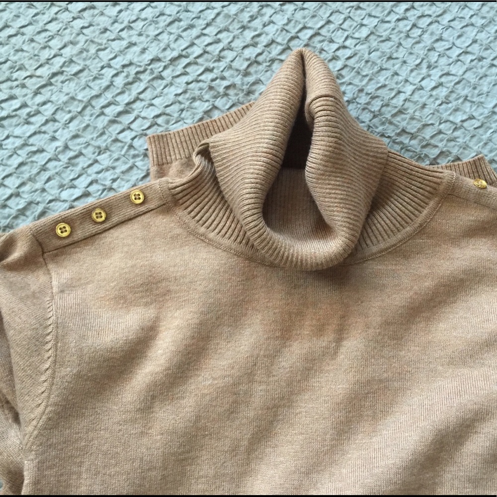The Limited Light Brown Turtleneck Sweater