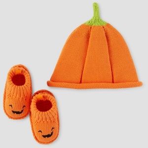 Baby Halloween Hat and Bootie Set