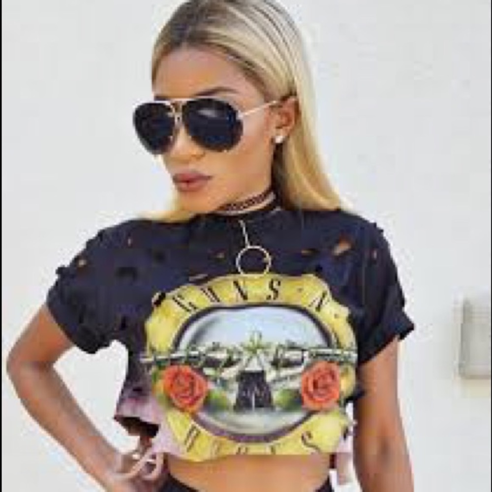 Distressed Crop Top - Picture 6 of 6