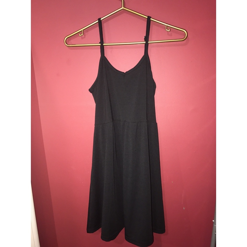 Black spaghetti strap dress