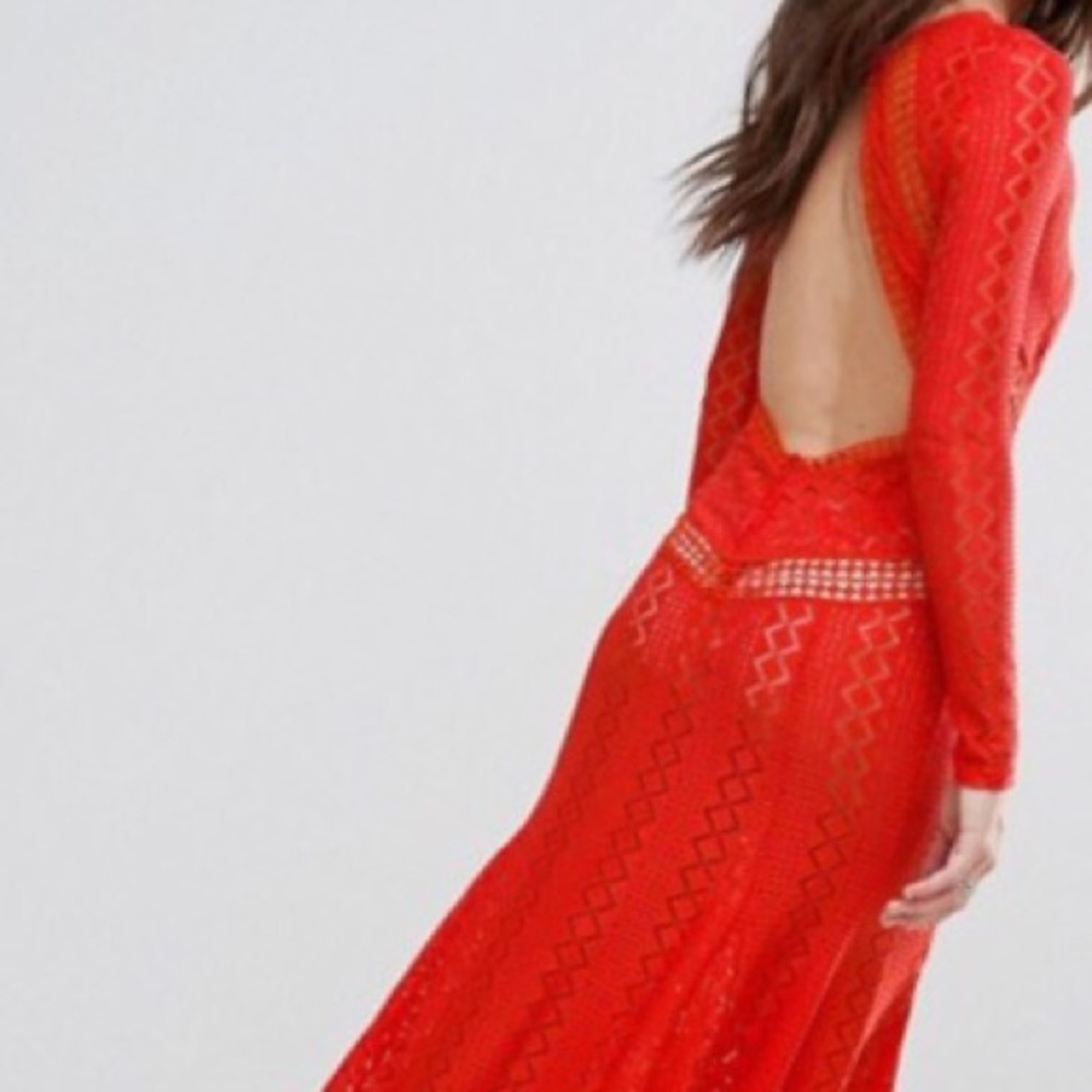 Sexy Backless Crochet Maxi Dress - Picture 2 of 6
