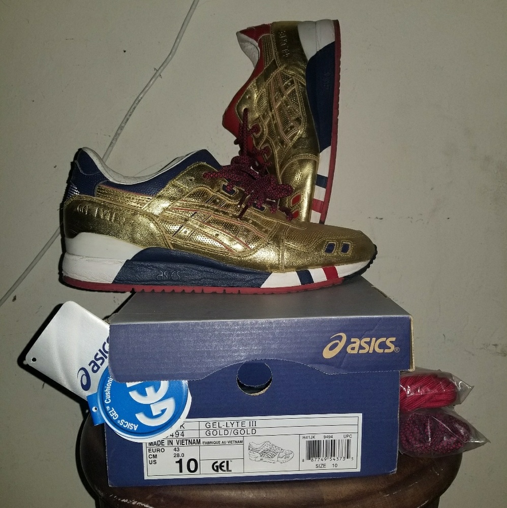 Asics Gel Lyte 3 III Kith USA Football sz.10 Gold