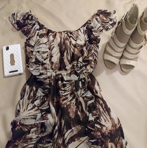 Casual / Business Women's Dress Brown Tan