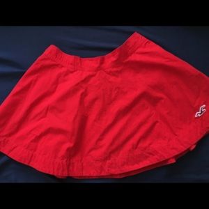 HOLLISTER Red Flare Mini Skirt Size Small