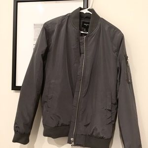 Grey bomber jacket