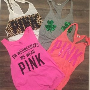 Lot of 4 VS PINK tanks