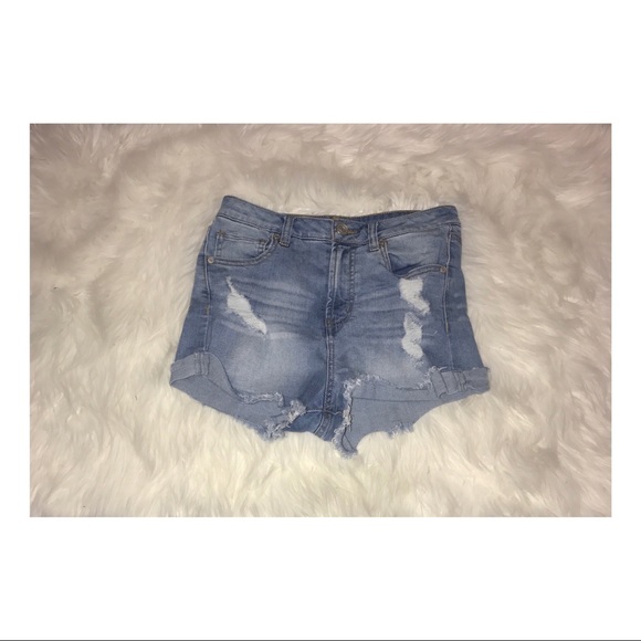 High waist distressed shorts - Picture 1 of 1