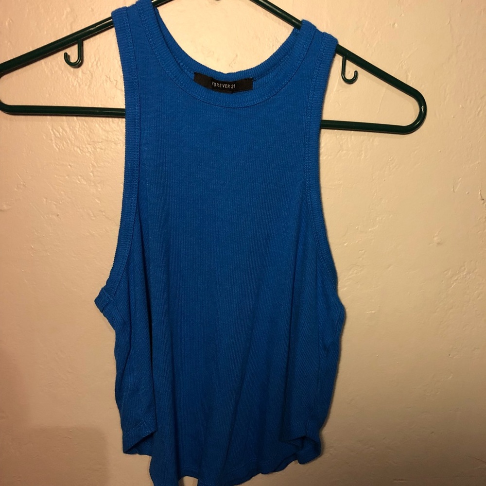 Forever 21 Cropped Racerback Tank Top