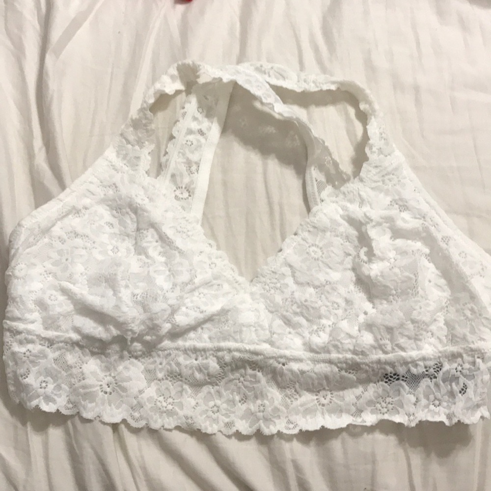 White lace bralette