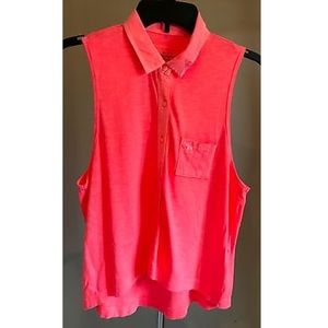 ABERCROMBIE & FITCH Coral Sleeveless Top