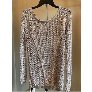 ABERCROMBIE & FITCH Tan Crocheted Sweater