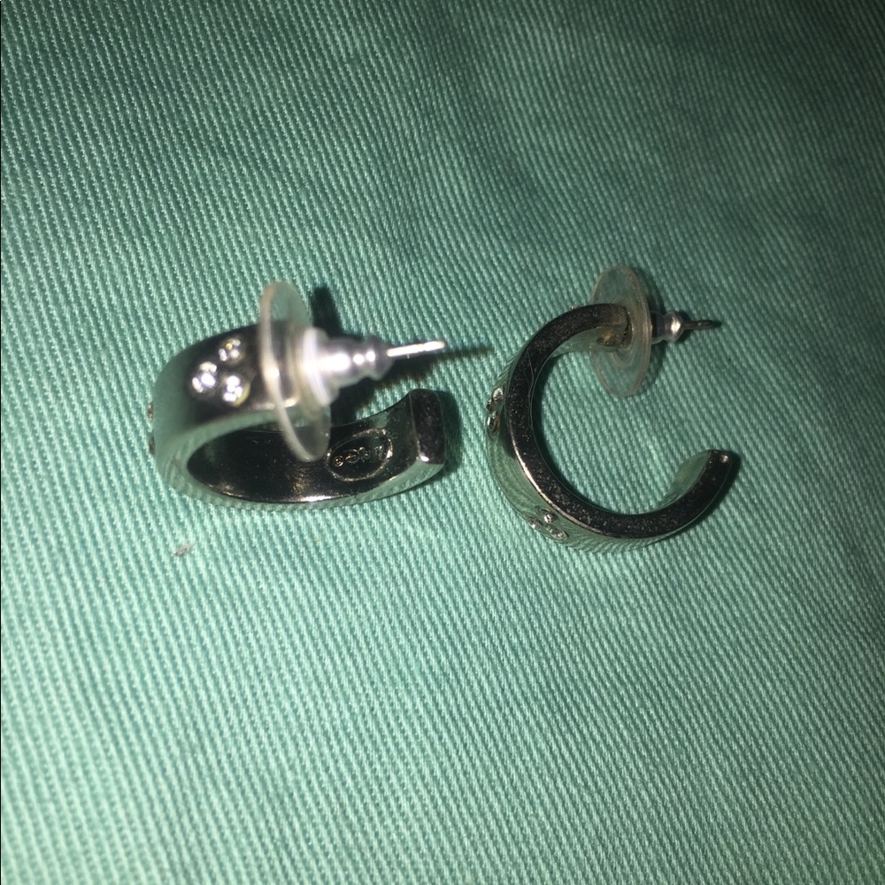 Sterling silver Disney open hoop Mickey earrings!