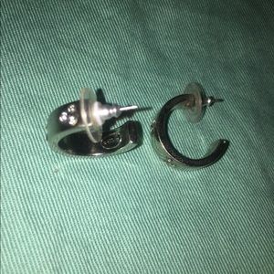 Sterling silver Disney open hoop Mickey earrings!