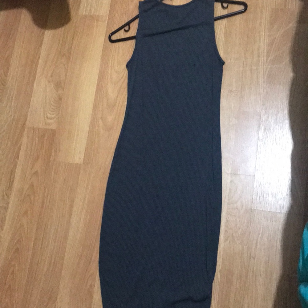 Grey midi dress