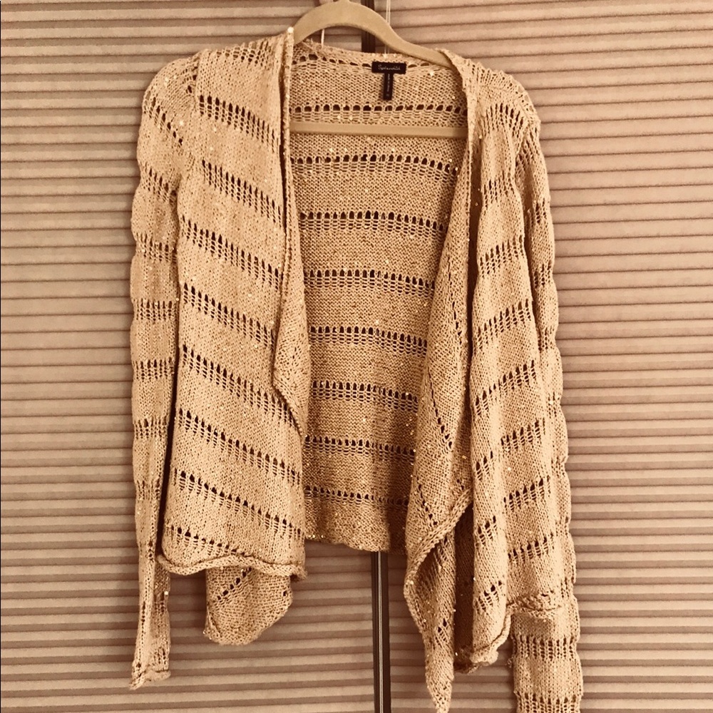 Gold sparkly cardigan from Splendid