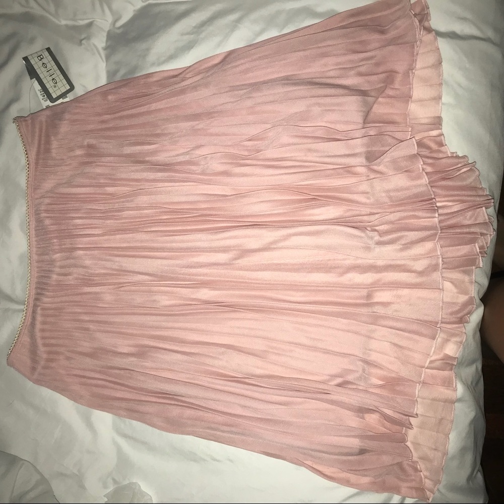 Pink midi skirt