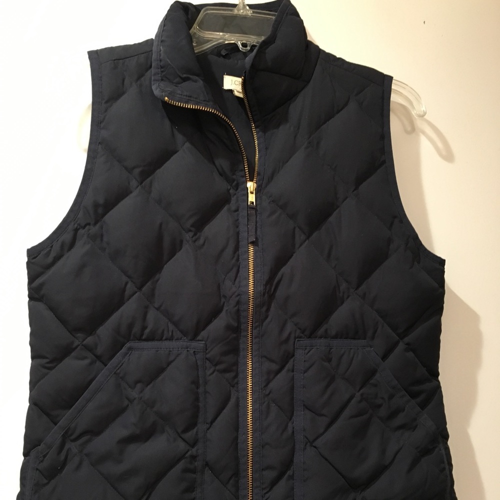 Navy J. Crew Factory Quilted Puffer Vest