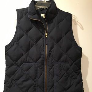 Navy J. Crew Factory Quilted Puffer Vest