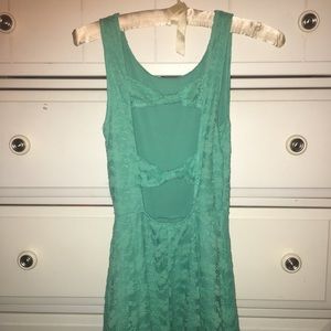 Lace teal dress