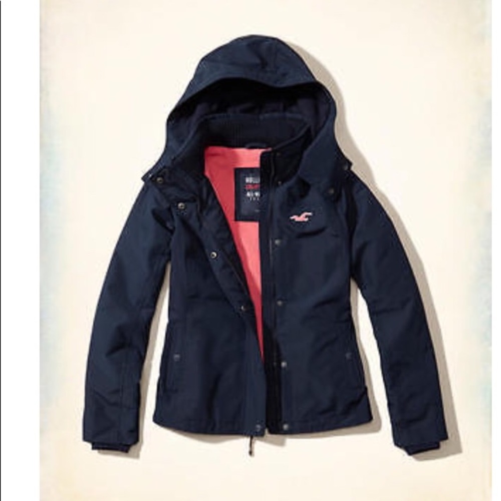 Hollister All weather jacket Women Navy Medium
