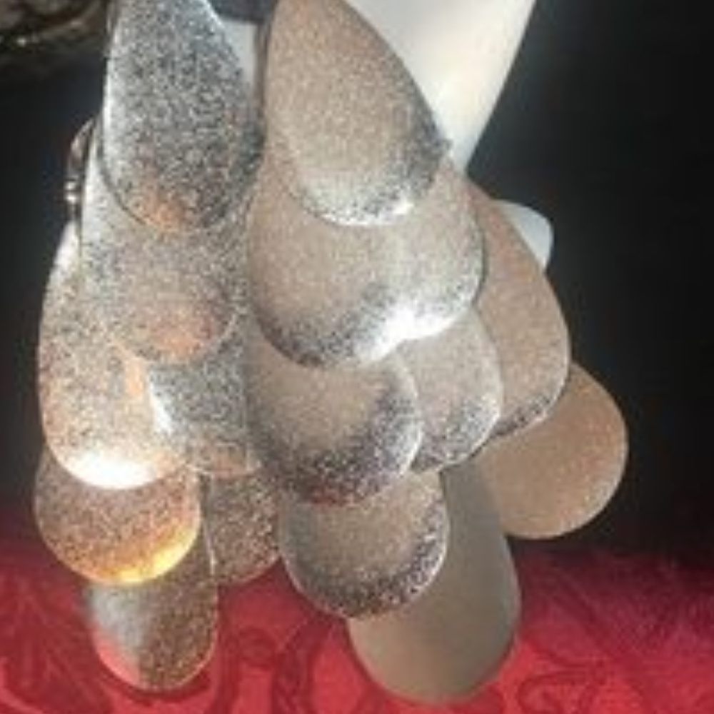bebe silver multi drop large earrings NWOT bbe23nc - Picture 3 of 5
