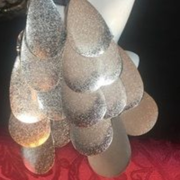 bebe silver multi drop large earrings NWOT bbe23nc - Picture 3 of 5