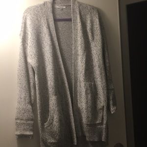 Madewell black and white cardigan