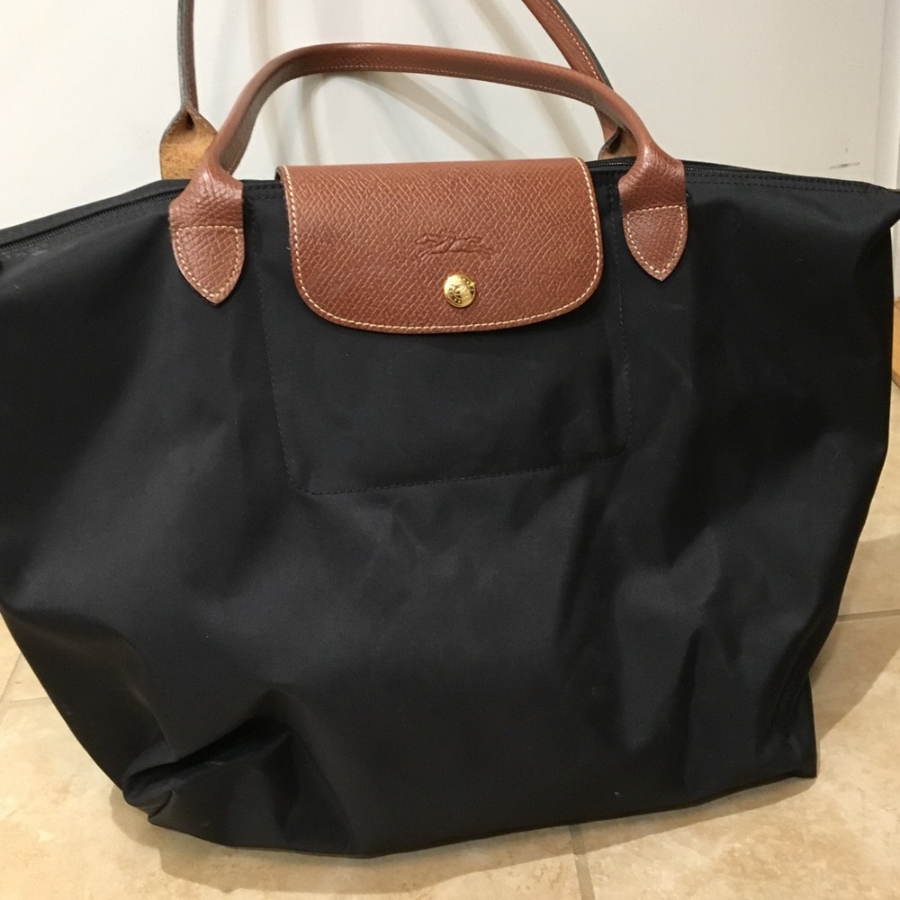 Black Longchamp Large Tote