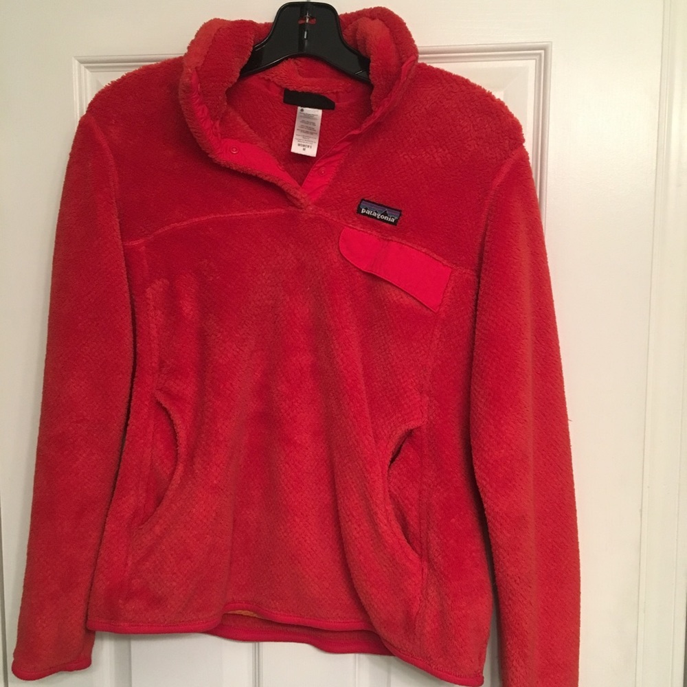 Orange Patagonia fleece
