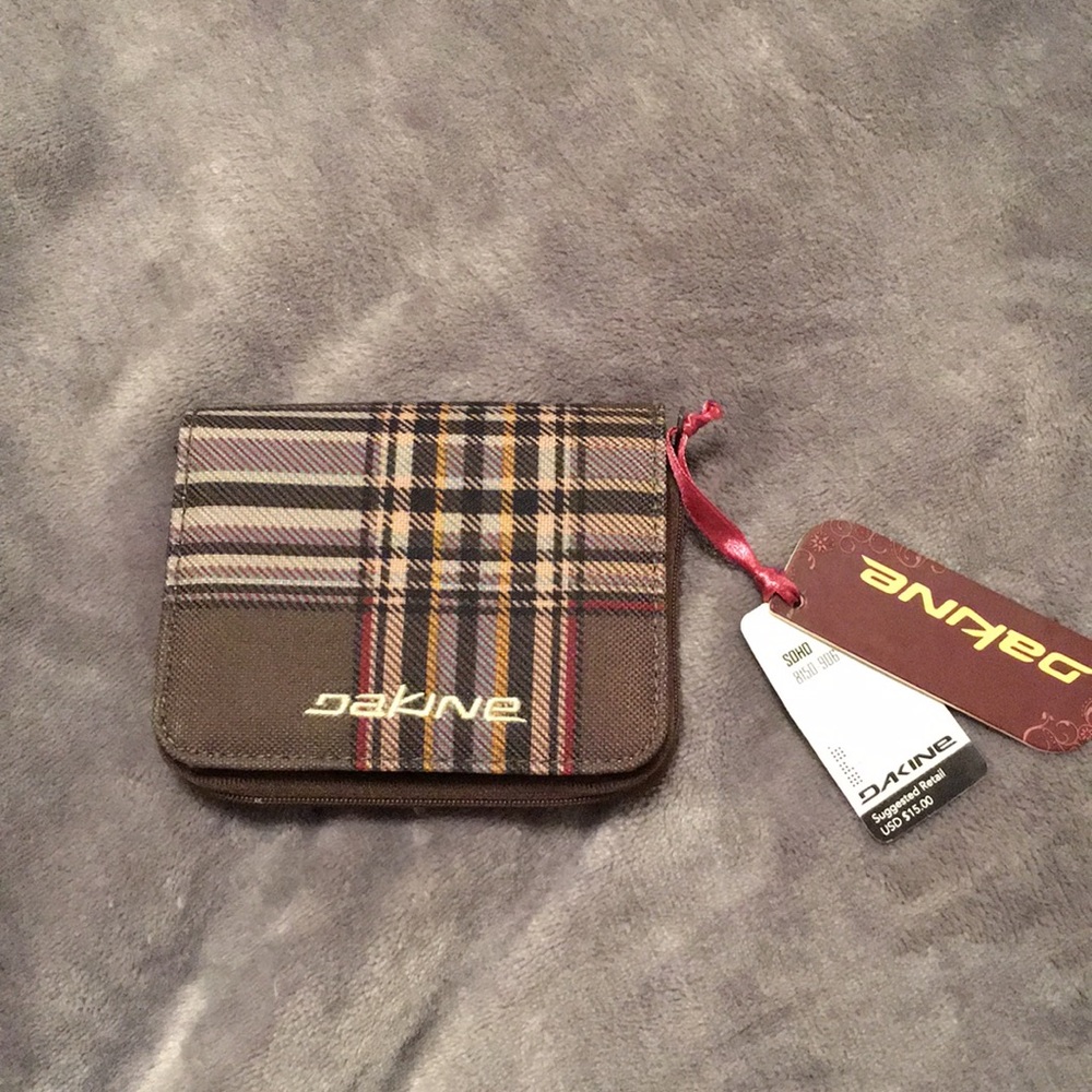 Dakine Brown Plaid Ladies Wallet