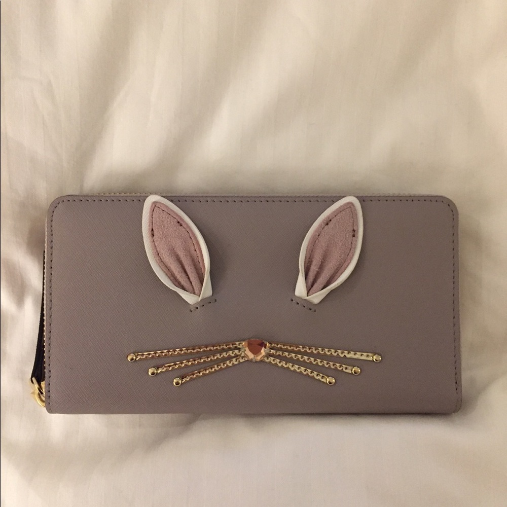 Kate Spade Rabbit Bunny Neda "Hop to It" Zip Wallet - Picture 1 of 8