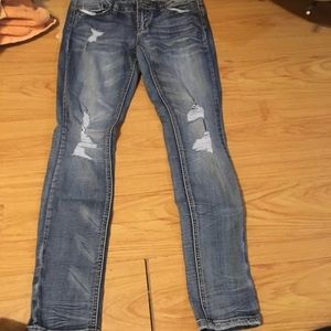 Indigo rein distressed skinny jeans 11