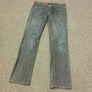 AG Denim Jeans Straight Leg Irregular 27