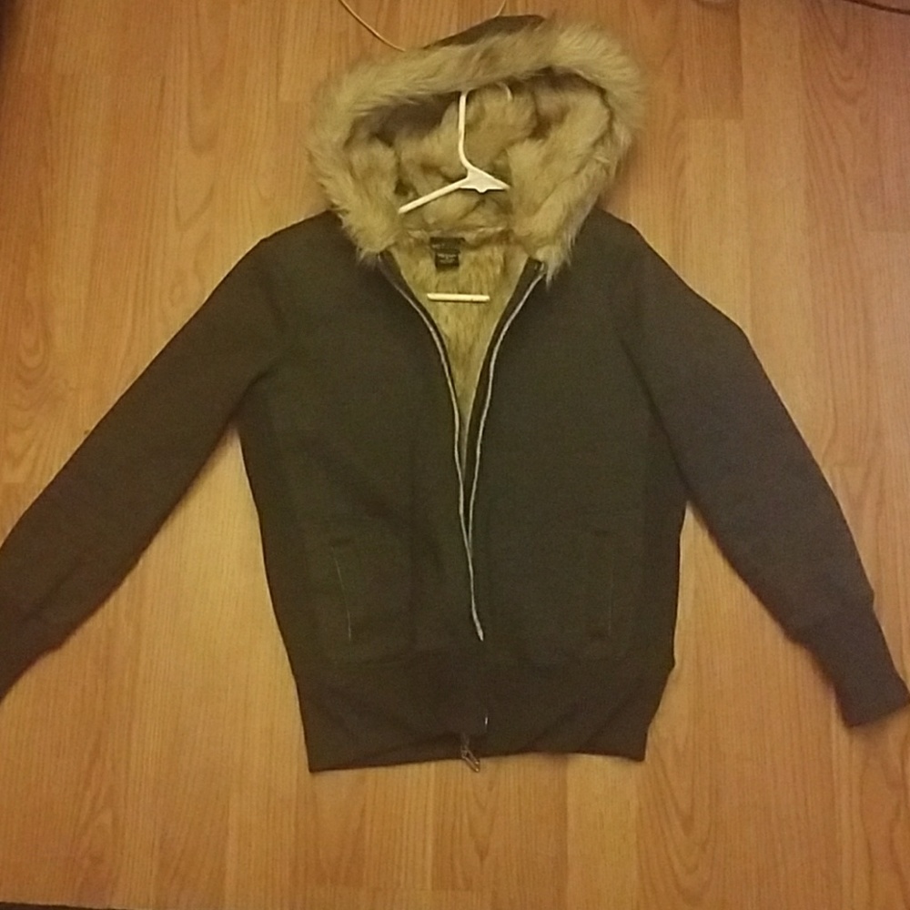 Faux fur hoodie