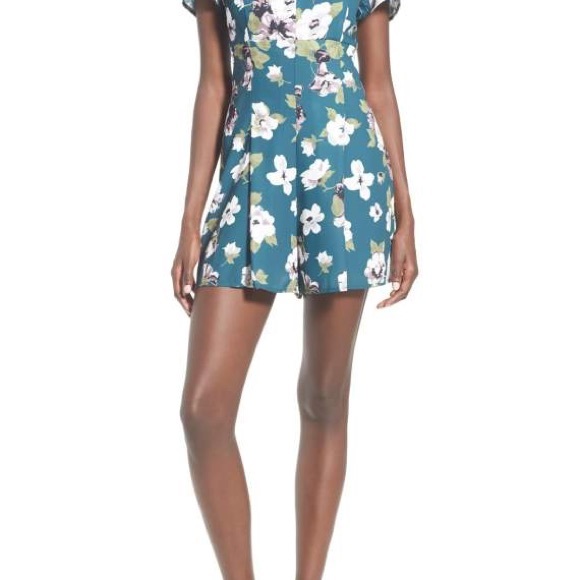 Leith 'Flutter' Floral Print Romper, Size Small - Picture 3 of 9