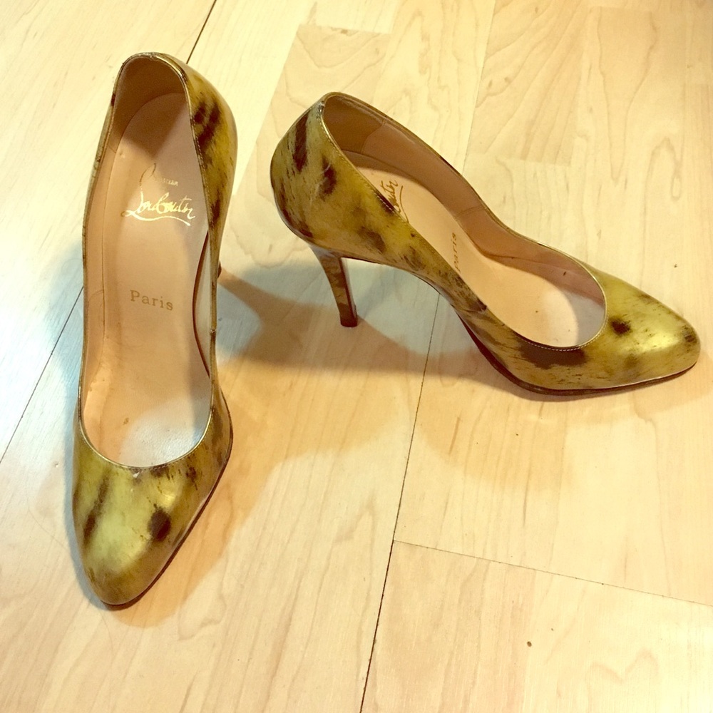 Authentic Christian Louboutin tiger print pumps