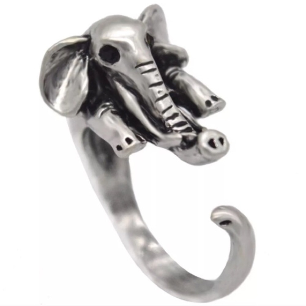NEW Adjustable Silver Elephant Ring