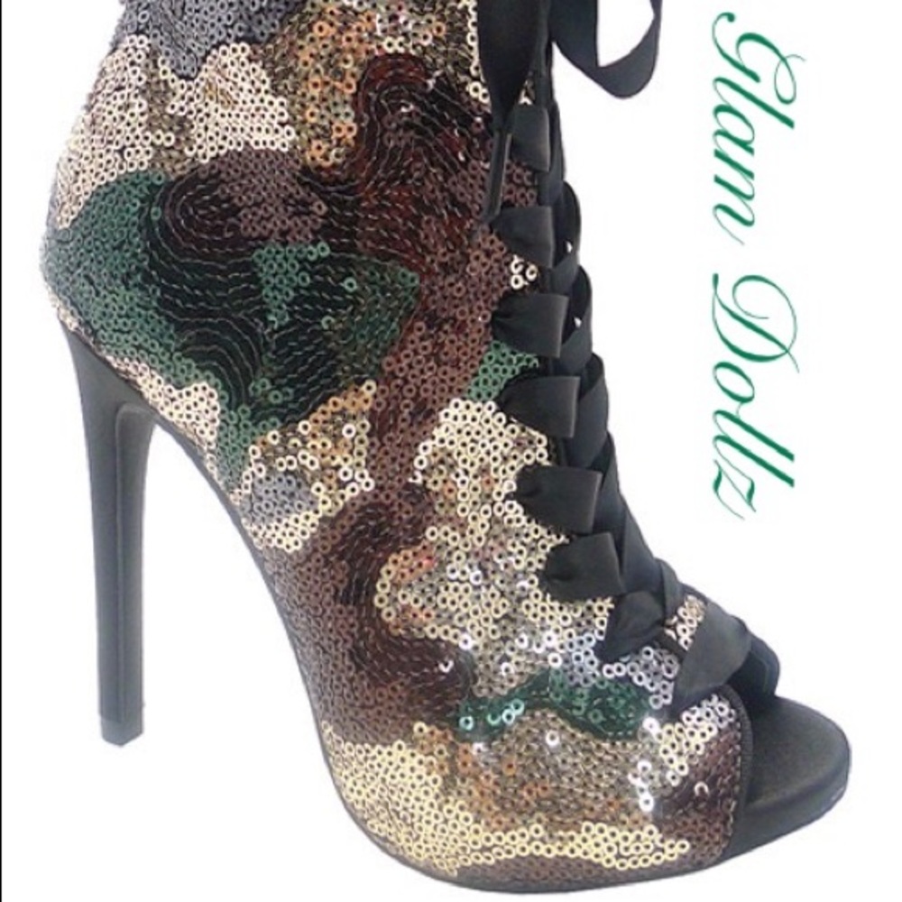 Camouflage Sequin Bootie! 🍁🍂