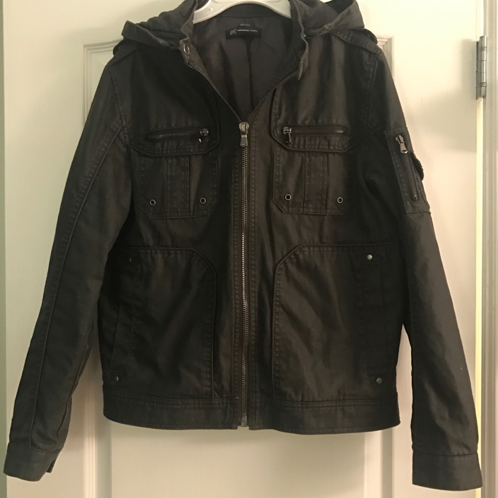 INC Black Casual Coat