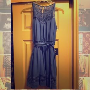 Periwinkle sleeveless mini dress