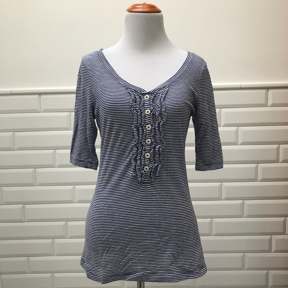 Old Navy Striped Tee with Ruffle Detail