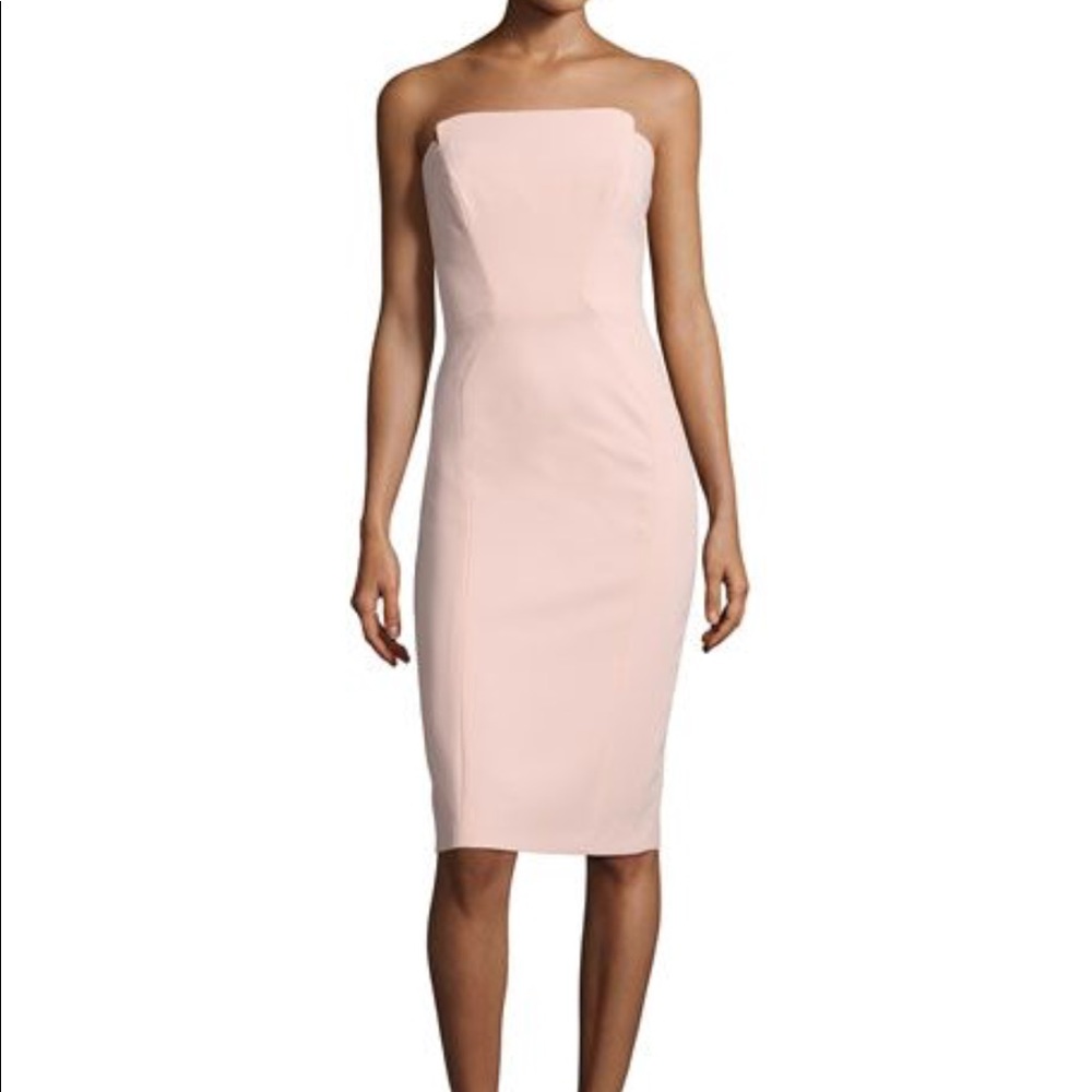 Jill Jill Stuart Rose nude strapless midi