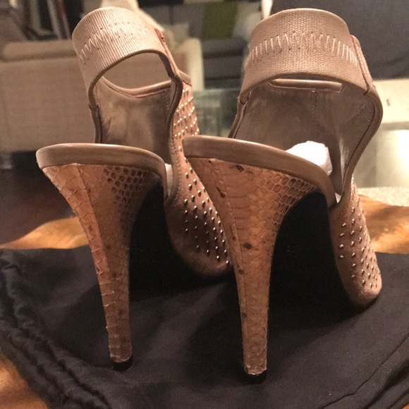 Brand is Jenni Kayne. Peep toe heel. - Picture 3 of 8