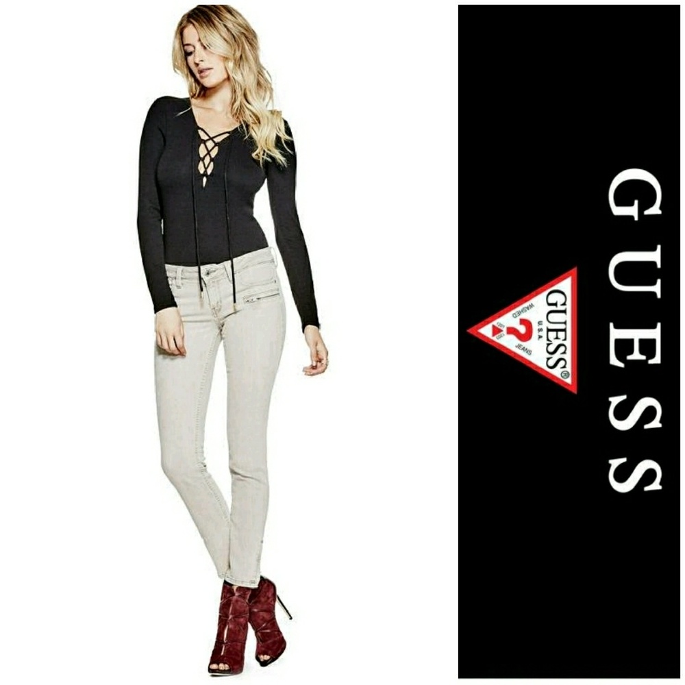 😎 GUESS POWER SKINNY ZIP JEAN 😎