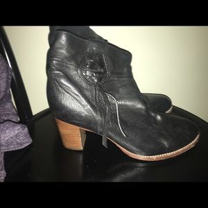 Coach Black Leather Booties